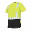 Ge HV Safety T-Shirt, Short Sleeve, Black Bottom, L GS116GL